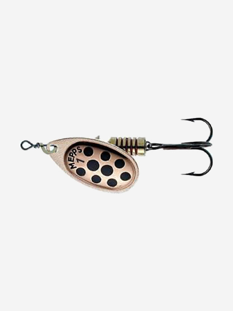 Блесна для рыбалки вертушка Mepps AGLIA PTS, 1, Copper/Black dots, 1 штука