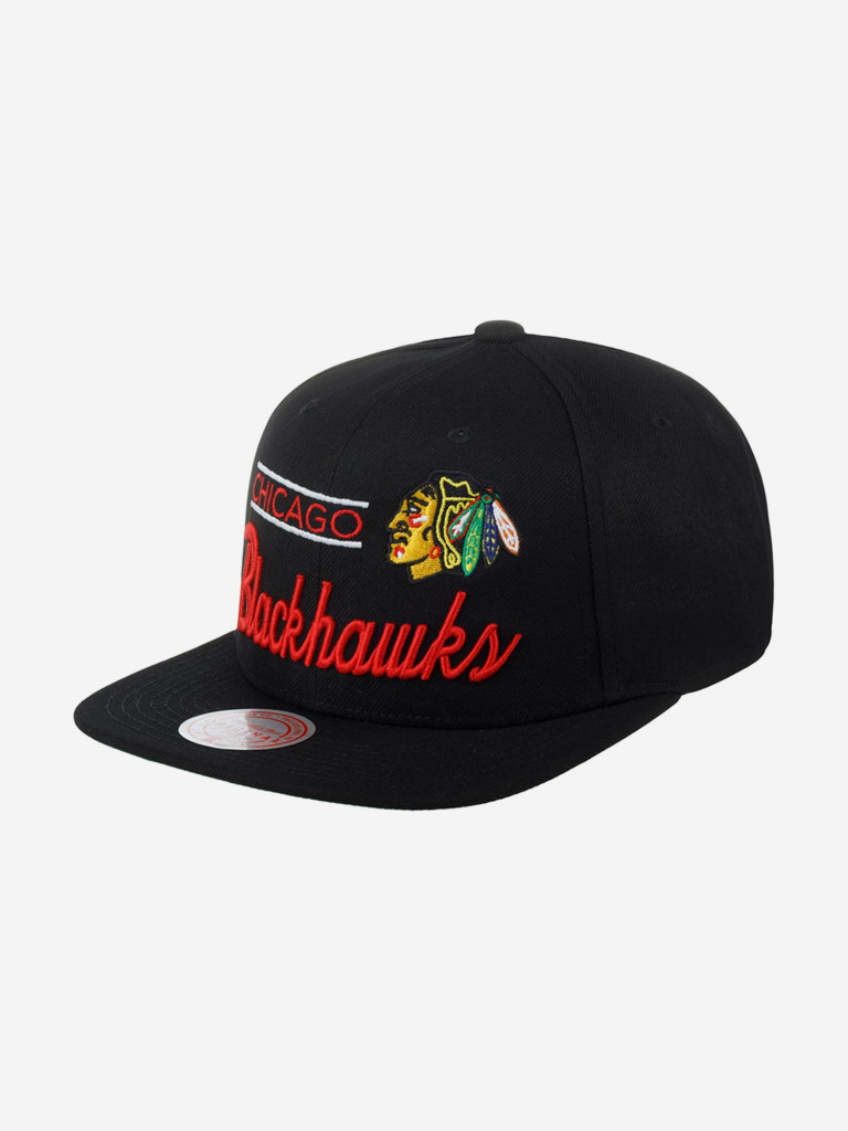 Бейсболка с прямым козырьком MITCHELL NESS 6HSSLD21213-CBHBLCK Chicago Blackhawks NHL