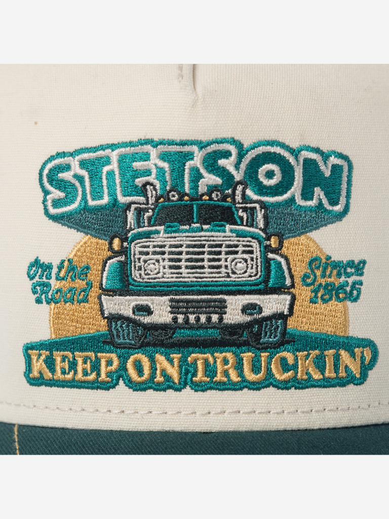 Бейсболка с сеточкой STETSON 7761164K TRUCKER CAP KEEP ON TRUCKING (зеленый)