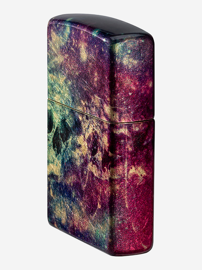 Зажигалка бензиновая ветроустойчивая Zippo Galaxy Skull 540 Tumbled Brass