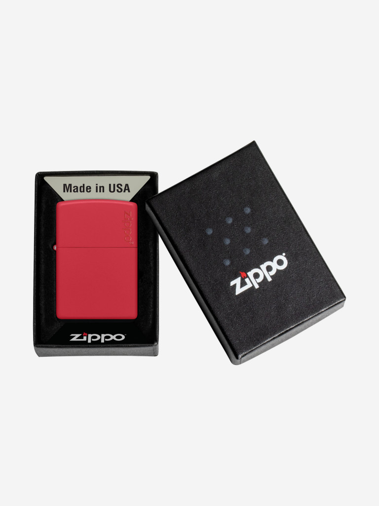 Зажигалка бензиновая ZIPPO 233ZL Classic Logo Red Matte