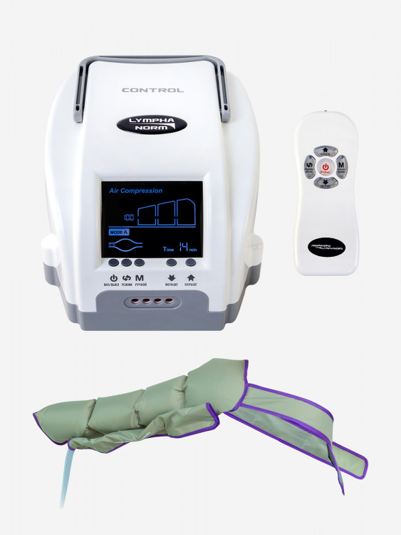 Лимфодренажный массажер LymphaNorm Control, комплект с манжетой для руки