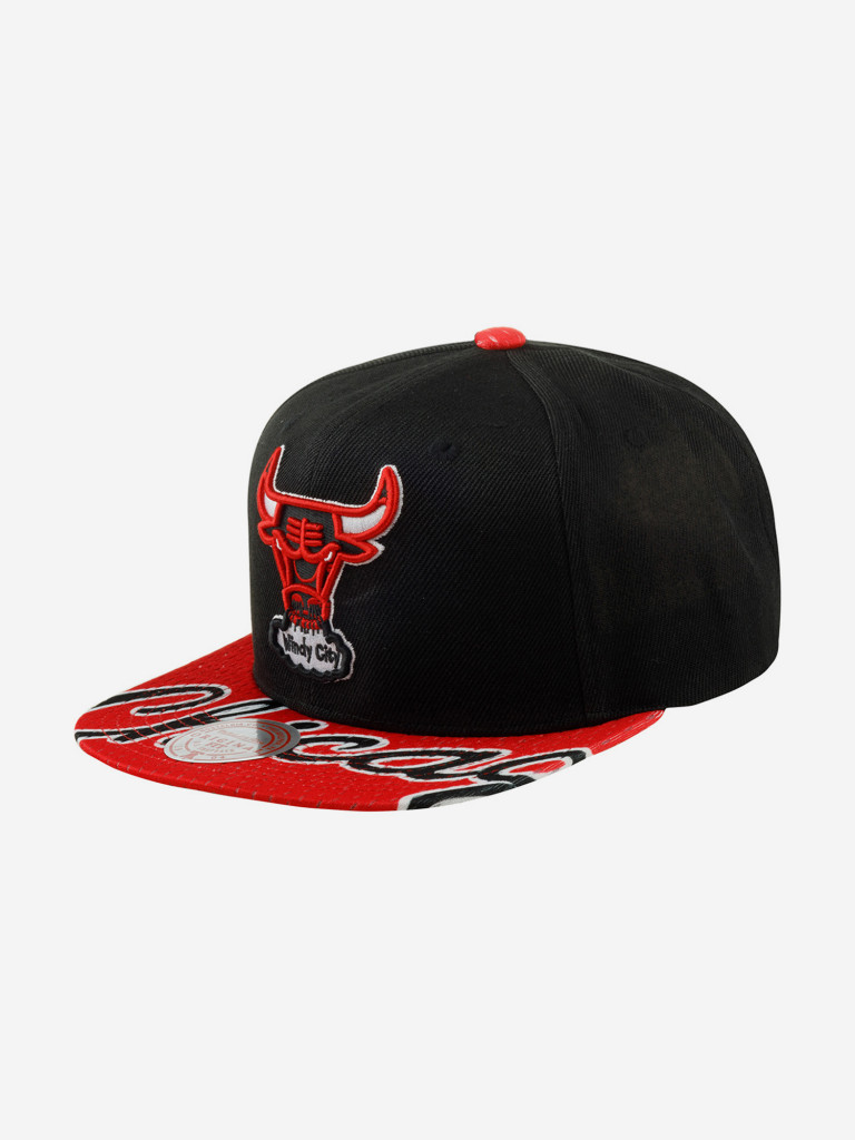 Бейсболка с прямым козырьком MITCHELL NESS 6HSSMM19455-CBUBKRD Chicago Bulls NBA (черный)