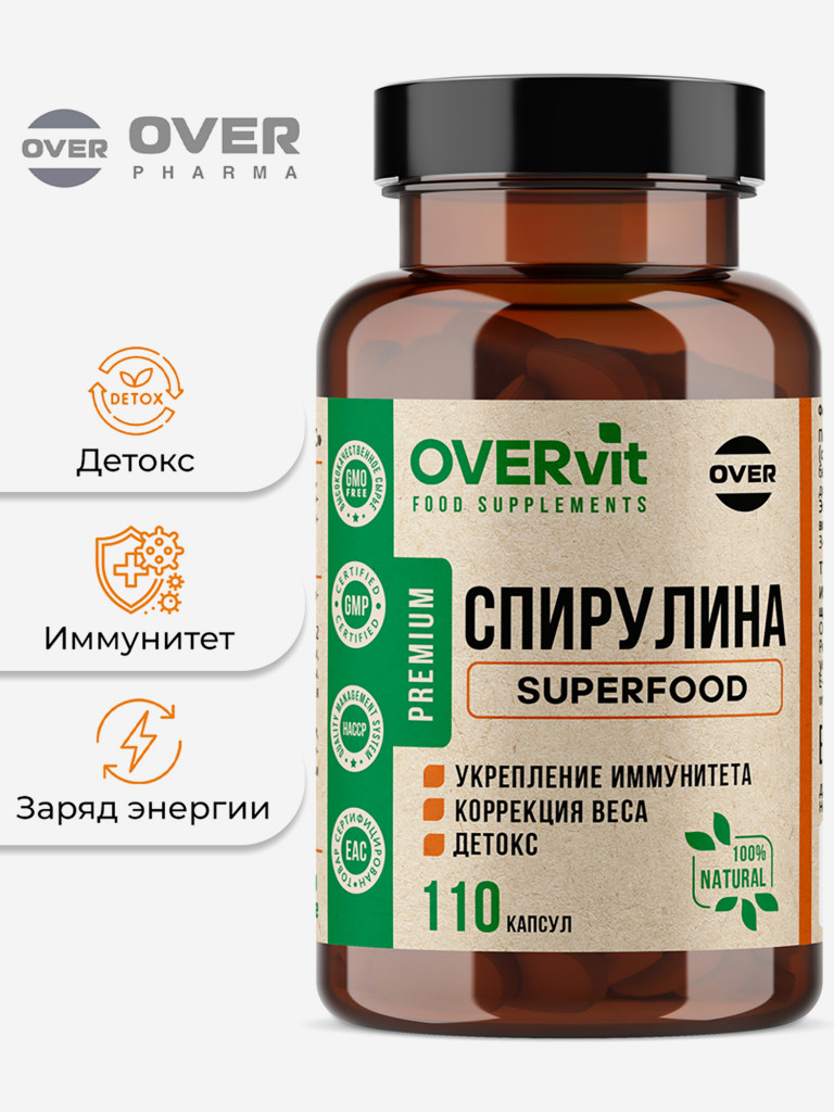 Спирулина OVER, 110 капсул