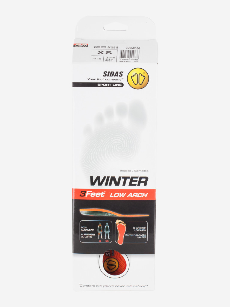 Стельки Sidas Winter 3Feet Low (для низкого свода)