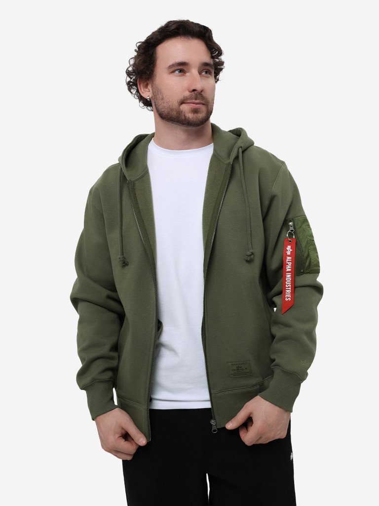 Толстовка с капюшоном на молнии Utility Pocket Full Zip Up Alpha Industries