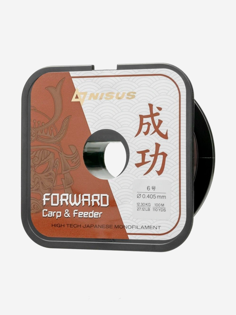 Леска для рыбалки Nisus FORWARD Carp&Feeder Nylon 0,405мм, 100м, 12,3кг, темно-коричневый