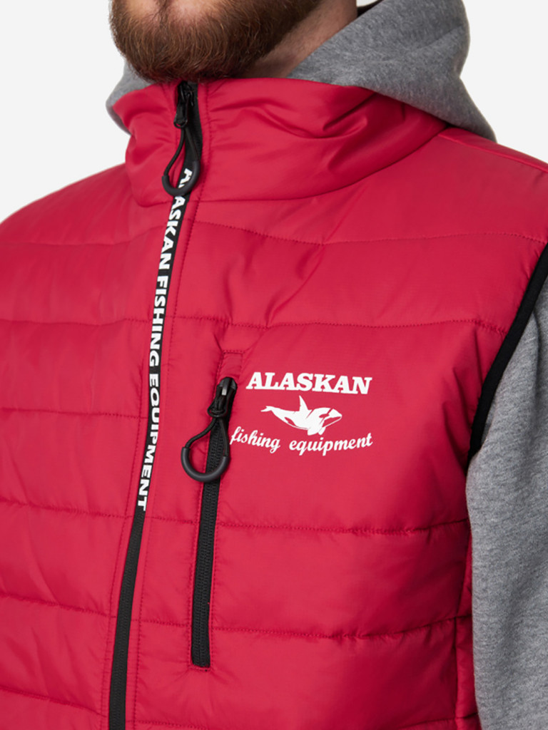 Жилет мужской Alaskan Juneau Vest Red утепленный стеганый для рыбалки и охоты