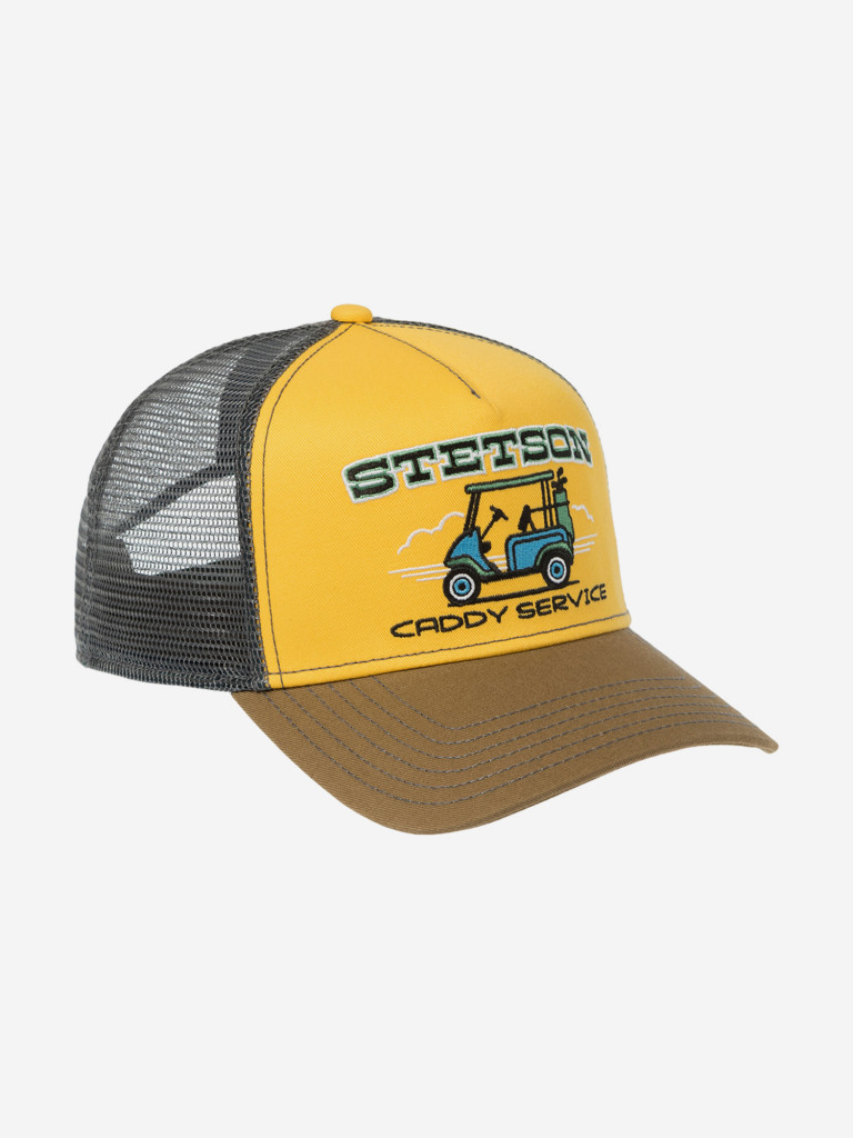 Бейсболка с сеточкой STETSON 7761179 TRUCKER CAP GOLF CADDY SERVICE (желтый)