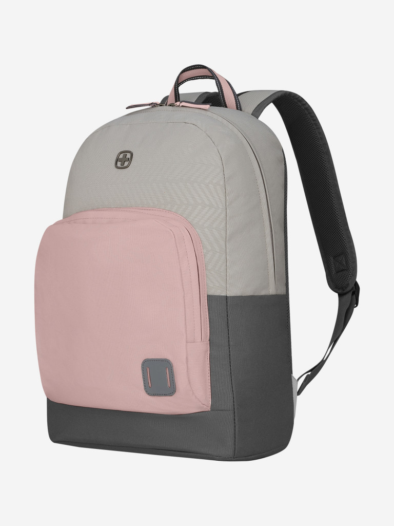 Рюкзак WENGER NEXT Crango 16", серый/розовый, переработанный ПЭТ/Полиэстер, 33х22х46 см, 27 л.