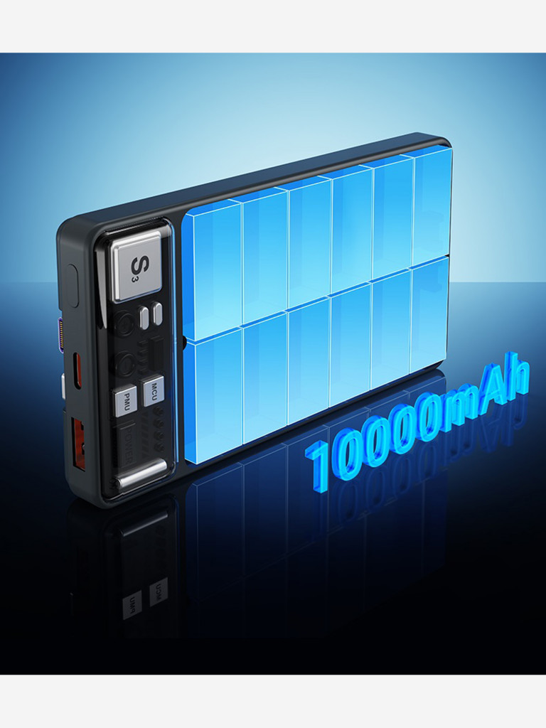 Внешний аккумулятор ROCK P98 PD20W Travel Series Power Bank With Cable 10000mAh черный