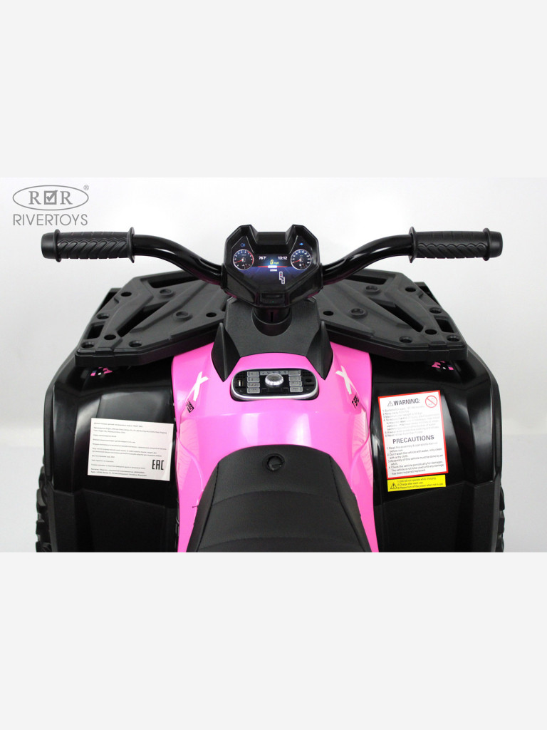 Детский электроквадроцикл RIVERTOYS T001TT 4WD розовый