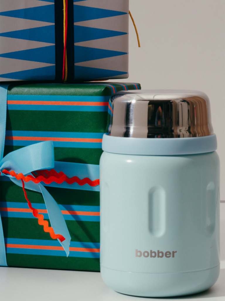 Термос вакуумный для еды BOBBER Jerrycan 700 мл, тепло до 14 часов, голубой