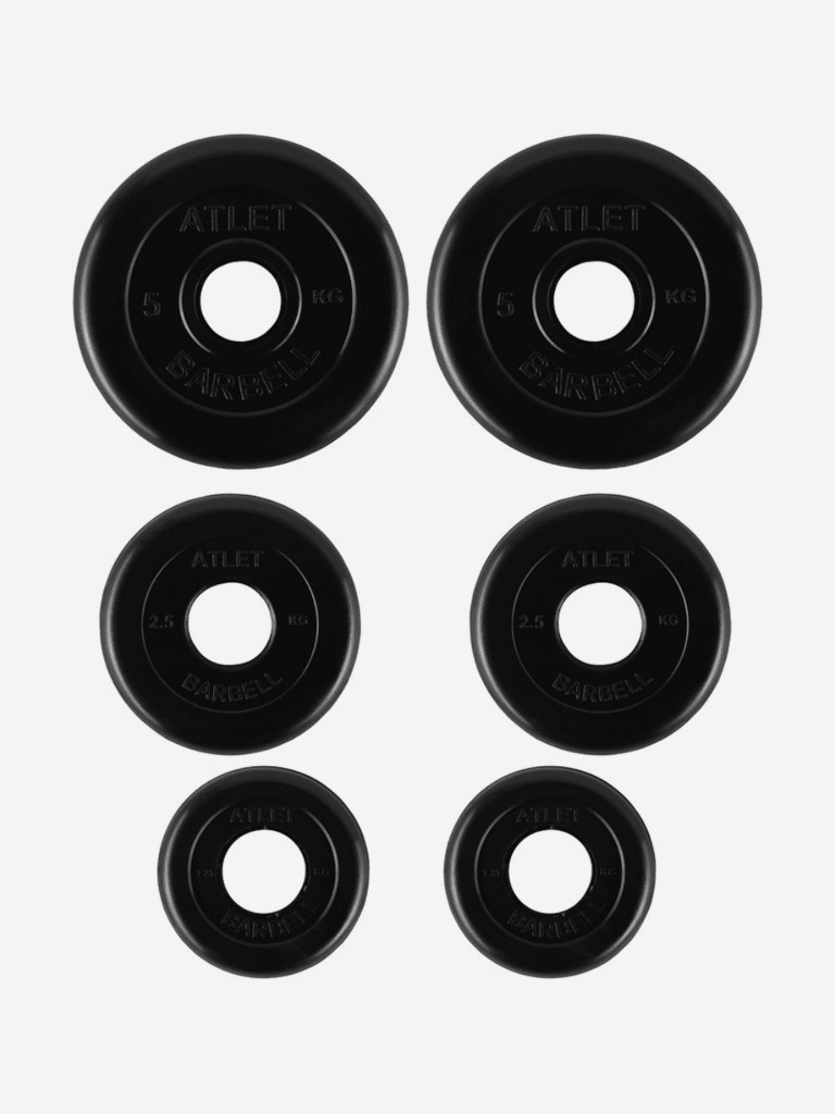 Гантели разборные BARBELL ATLET 1 по 24 кг (D 51 mm) Черный