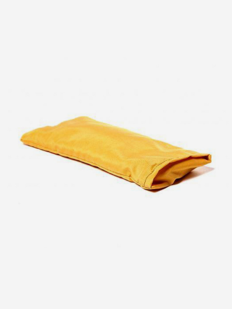 Подушка на глаза RamaYoga, желтый, размер 21 x 12 x 4 см вес 300 г с семенами льна и лаванды
