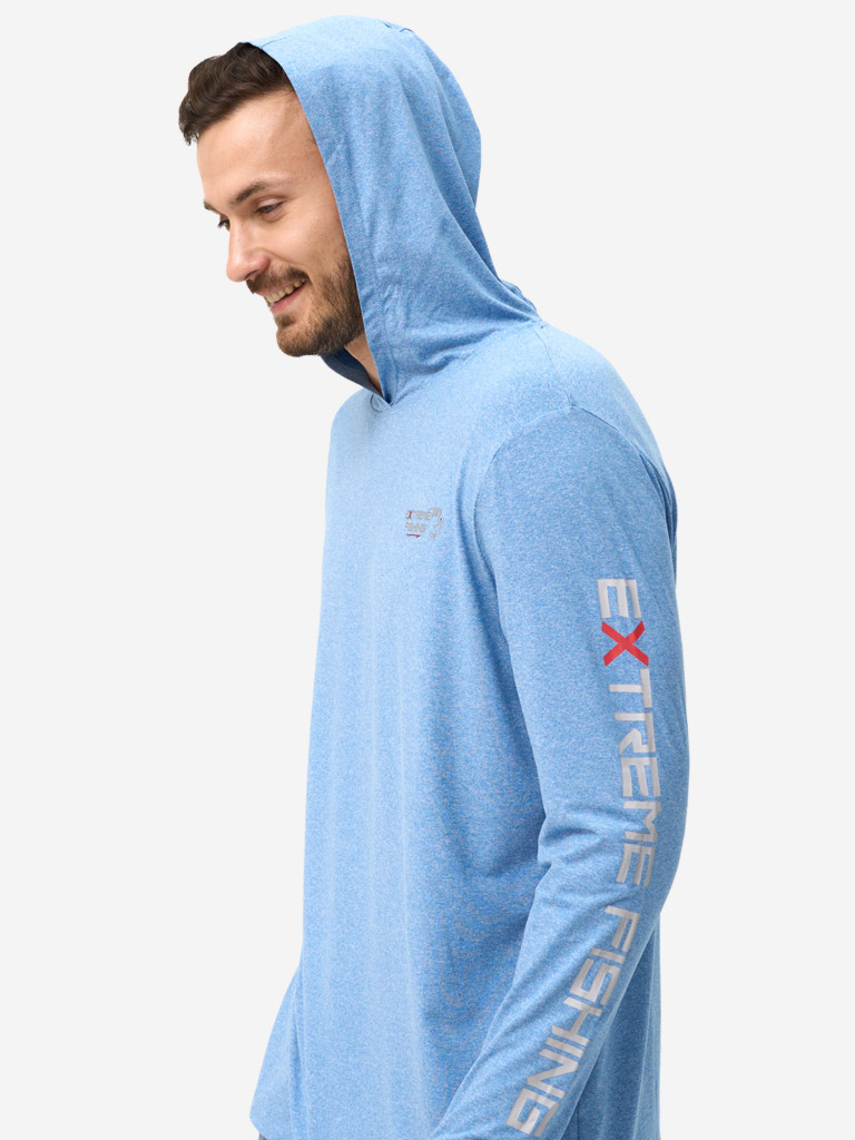 Лонгслив мужской Extreme Fishing PSS-G303H с капюшоном, с защитой от солнца UPF50+ для рыбалки