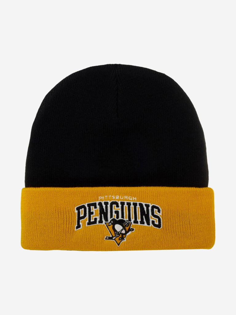 Шапка с отворотом MITCHELL NESS EU349-ARCHED-BLK Pittsburgh Penguins NHL (черный)