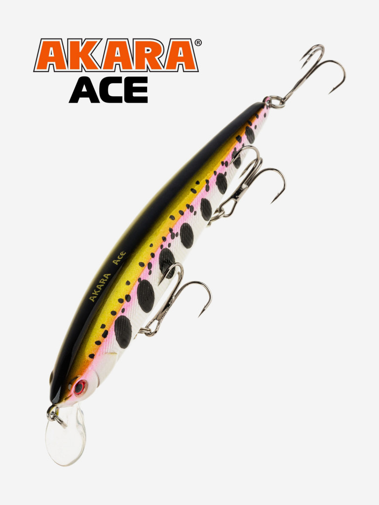 Воблер Akara Ace 130SP 22 гр. минноу, суспендер. твичинговый, на щуку, судака A104