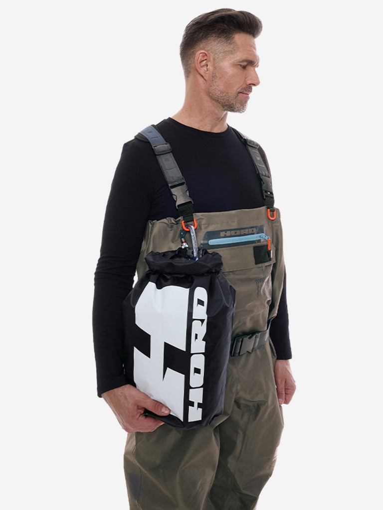 Мембранные вейдерсы Hord, мужские, водонепроницаемые, полиэстер, хаки