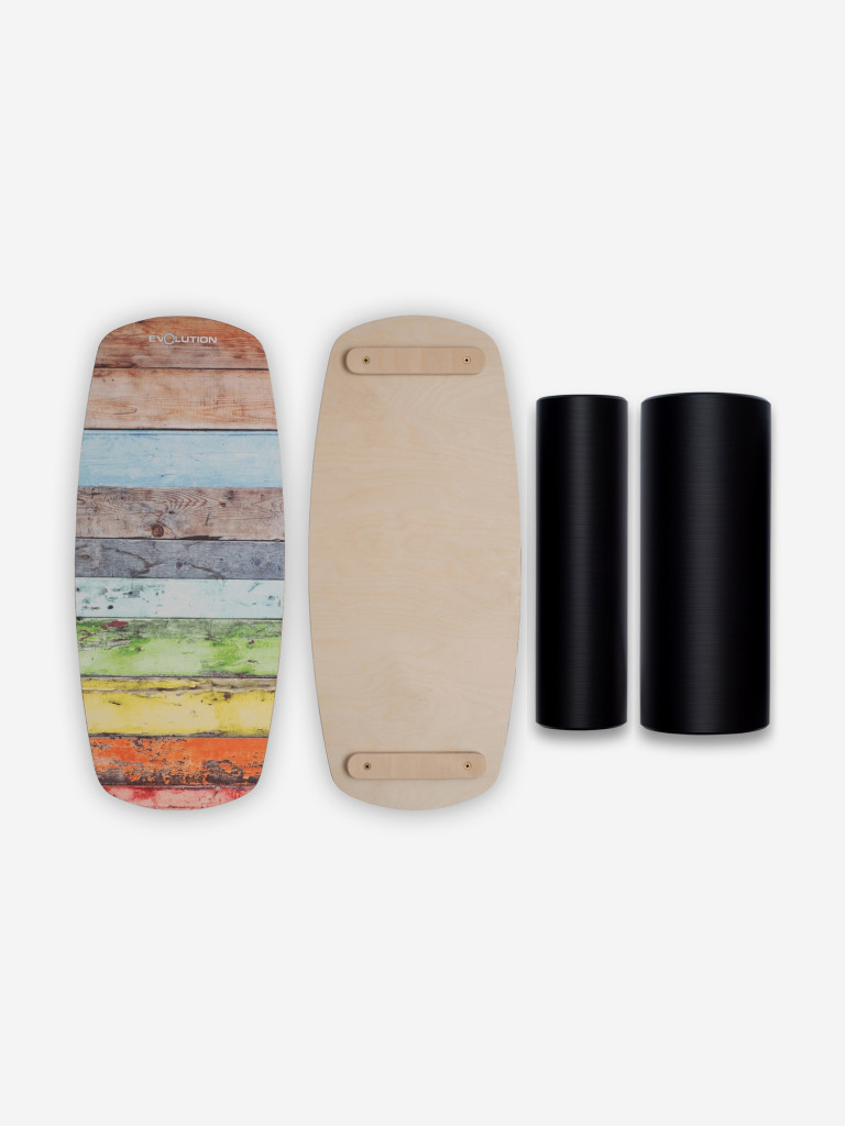 Баланс борд EvolutionONE ART WOOD + 2 ролика