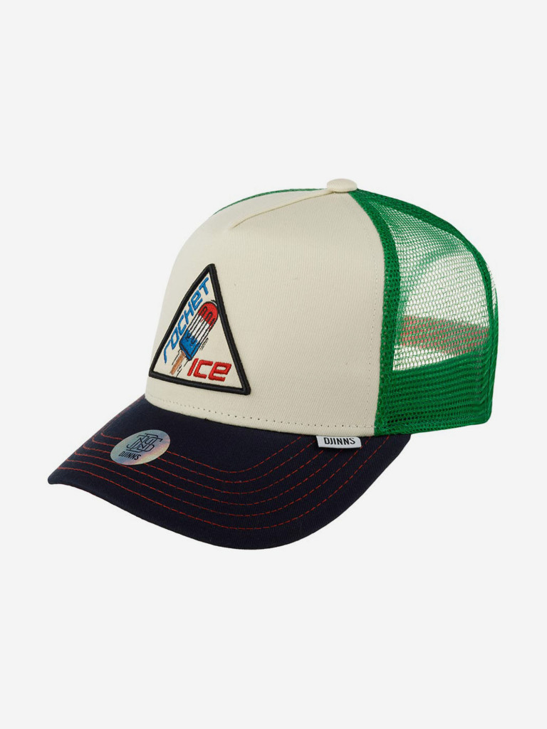 Бейсболка с сеточкой DJINNS HFT Cap Food Rocket Ice (белый)