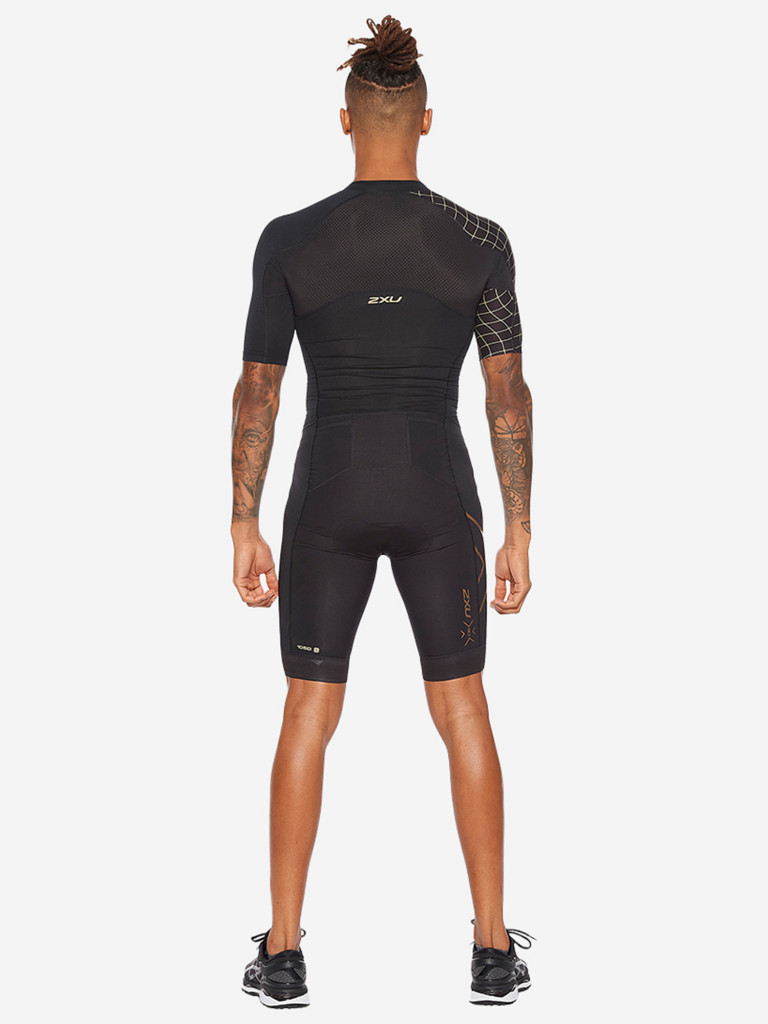 Мужской Компрессионный Костюм Для Триатлона 2XU Compression Full Zip Sleeved Trisuit