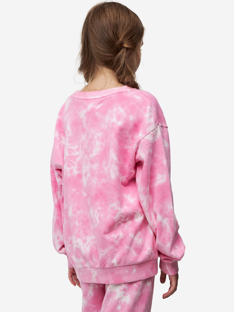 Свитшот с принтом tie dye для девочек TOTTI KIDS