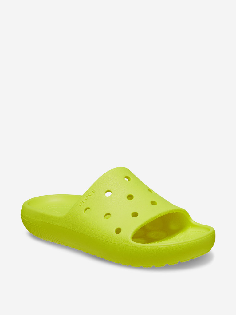 Шлепанцы женские Crocs Classic Slide V2 желтый цвет — купить за 3299 руб.,  отзывы в интернет-магазине Спортмастер