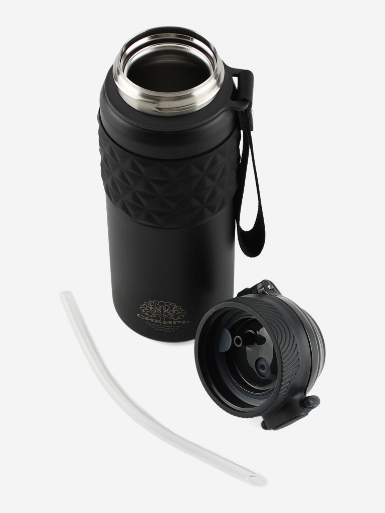 Термокружка Сибирь "Свежий ветер" 0.6л с трубочкой