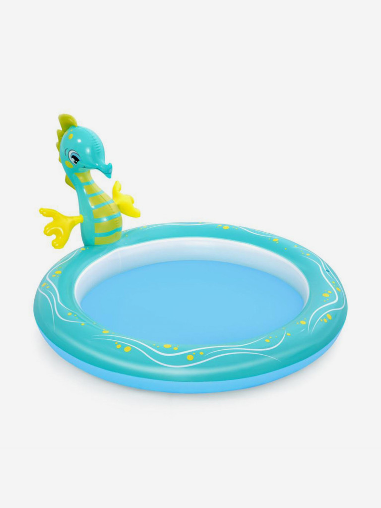 Бассейн надувной с разбрызгивателем BestWay 53114 "Seahorse" 188х160х86см