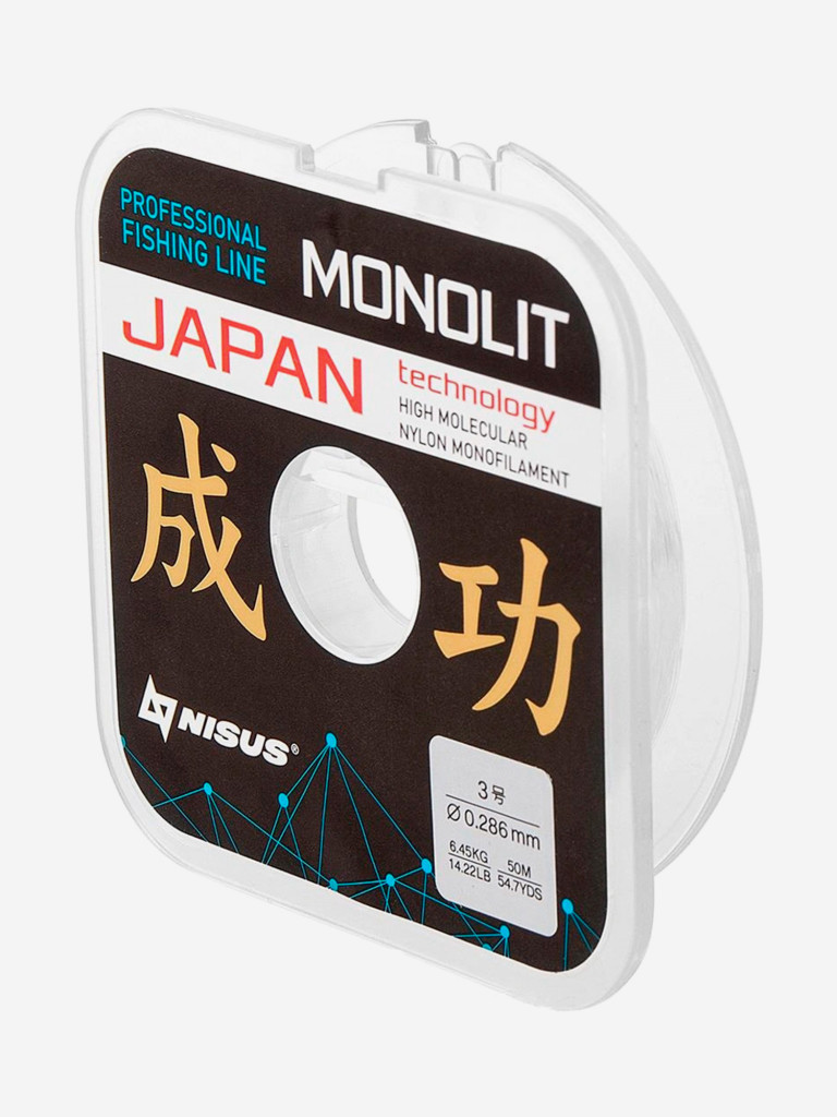 Леска для рыбалки Nisus MONOLIT Nylon 0,286мм, 50м, 6,45кг, прозрачный