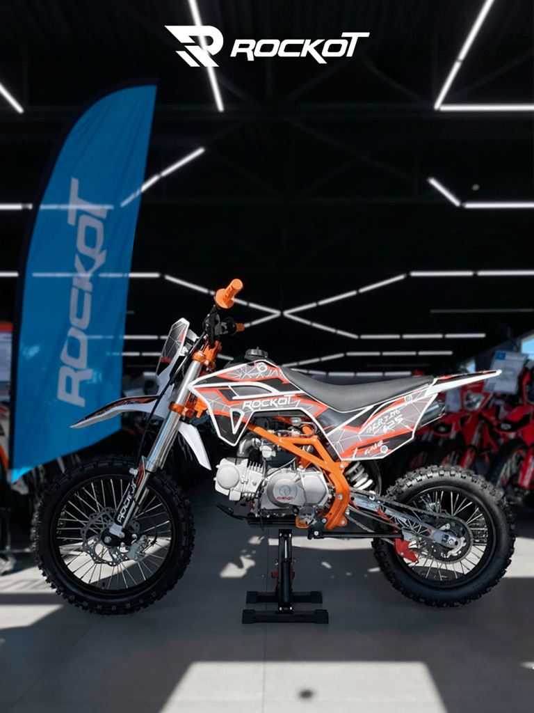 Питбайк ROCKOT RENTAL 125 Axis 2.0 (полуавтомат, без сцепления, эл. стартер, 17/14)