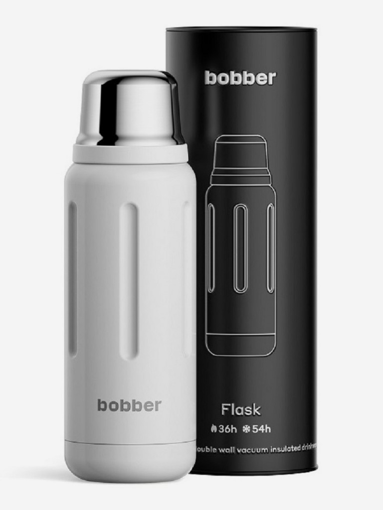 Термос вакуумный для напитков BOBBER Flask 770 мл, тепло до 36 часов, белый