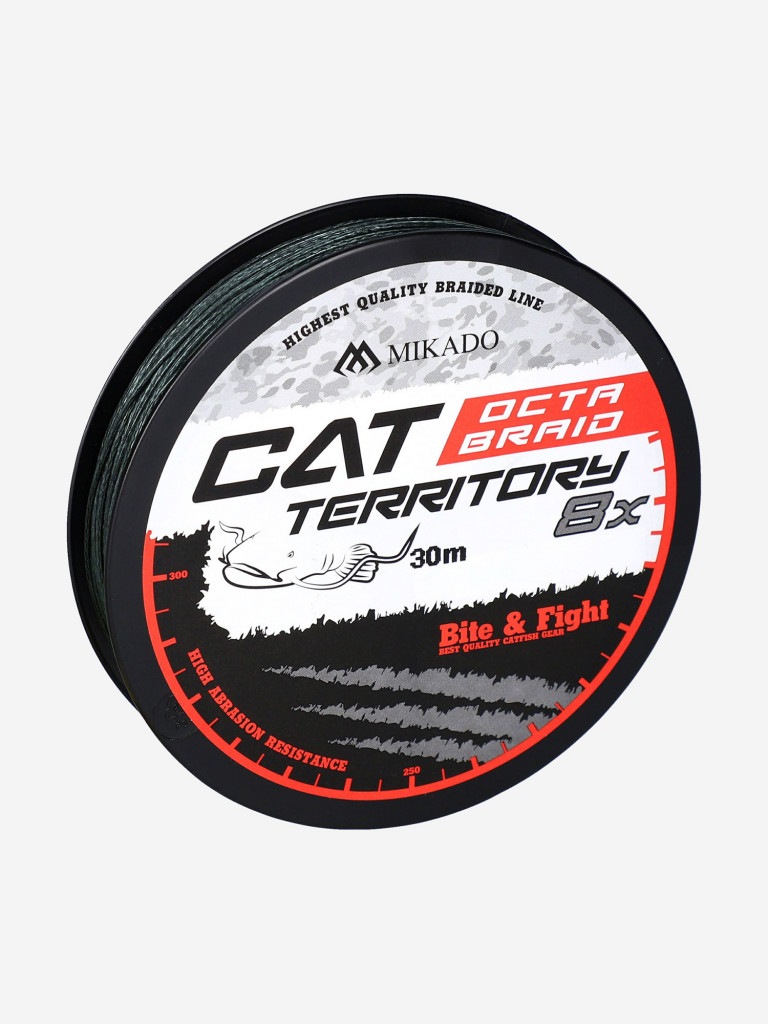 Плетеный шнур Mikado CAT TERRITORY OCTA 1,00 green (30 м) - 132.00 кг.