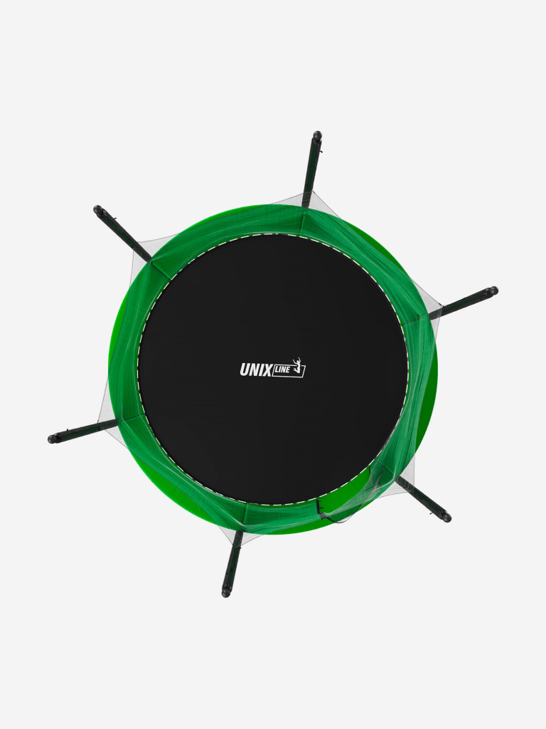 Батут каркасный UNIX Line Simple 10 ft Green с внутренней защитной сеткой, общий диаметр 305 см, до 140 кг