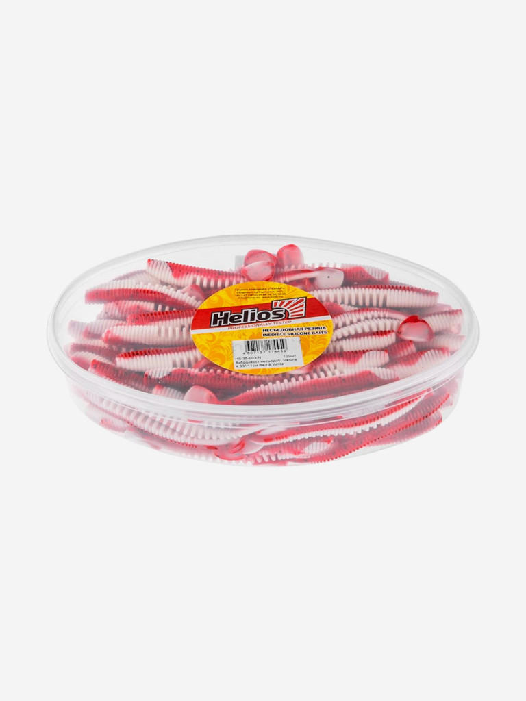 Мягкая приманка Helios Varuna, 4,33'' / 11 см, Red & White, 100 шт (HS-35-003-N)