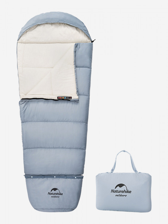 Мешок спальный Naturehike Compact C180, 190х75 см, (правый) (ТК: +12C), Синий