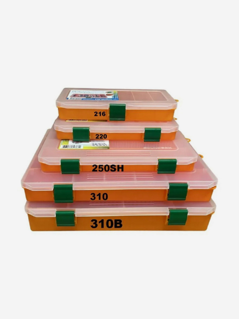 Коробка рыболовная для приманок Fisherbox 216 (22х12х03) малая оранжевая