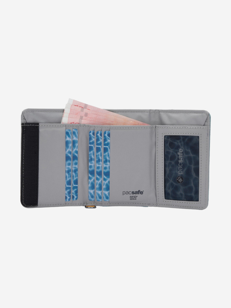 Кошелек антивор Pacsafe RFIDsafe trifold wallet, Fresh Mint