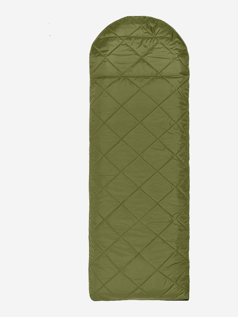 Спальный мешок Фрегат туристический с капюшоном, 75 см х 230 см, зеленый(300 г/м2)