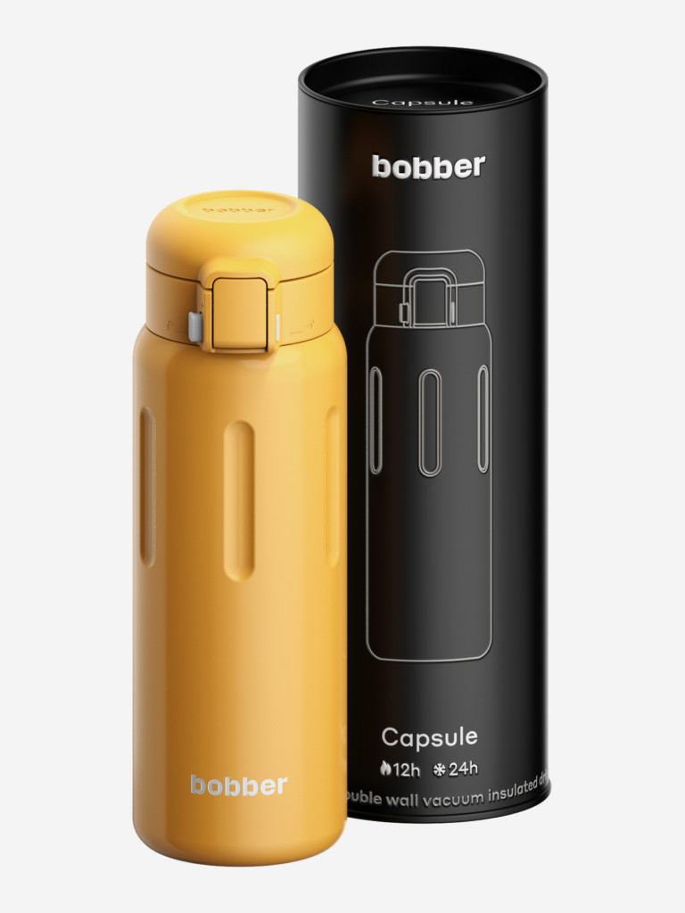 Термокружка ваккумная BOBBER Capsule 500 мл с закрытой питьевой системой оранжевый