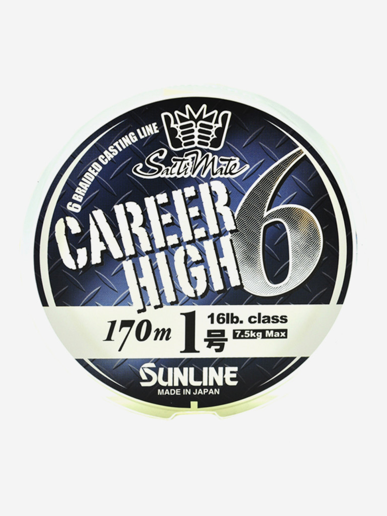 Плетёный шнур Sunline CAREER HIGH 6 HG #1.0/16lb 170m Yellow
