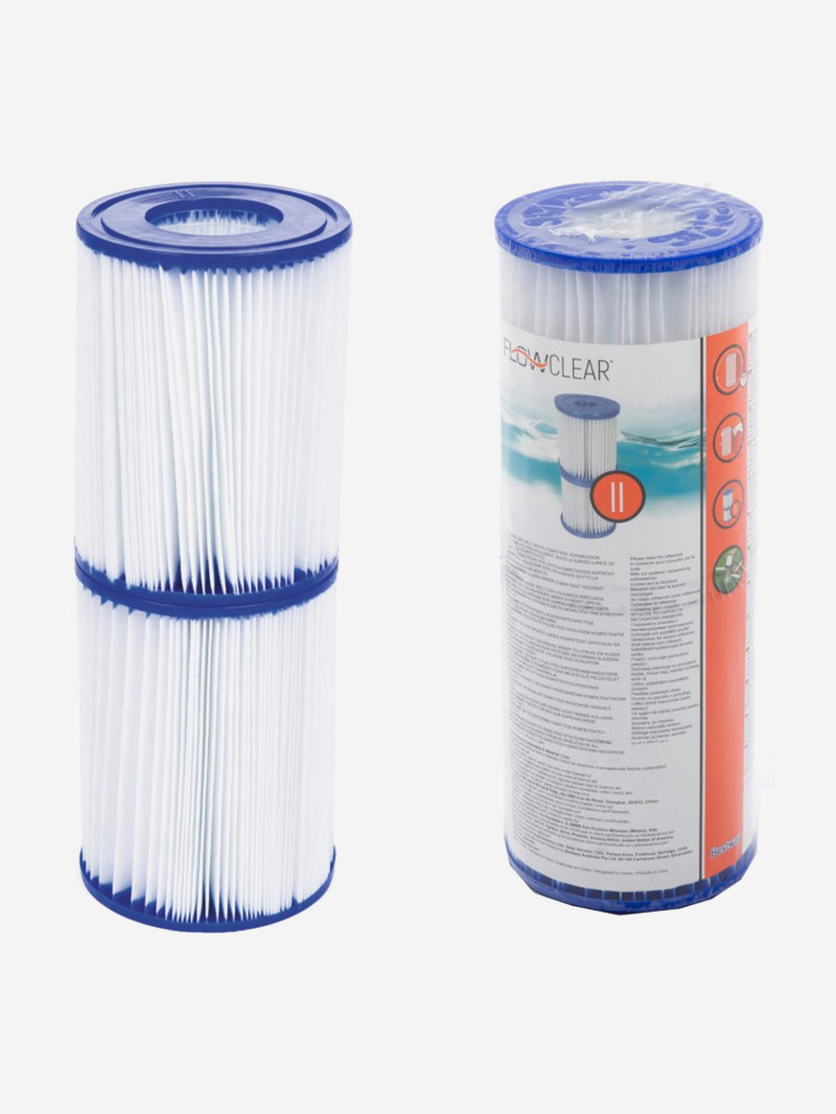 Картридж Bestway 58094 сменный тип II для фильтр-насоса 58117, 58148, 58383, 58386, упаковка 2 шт