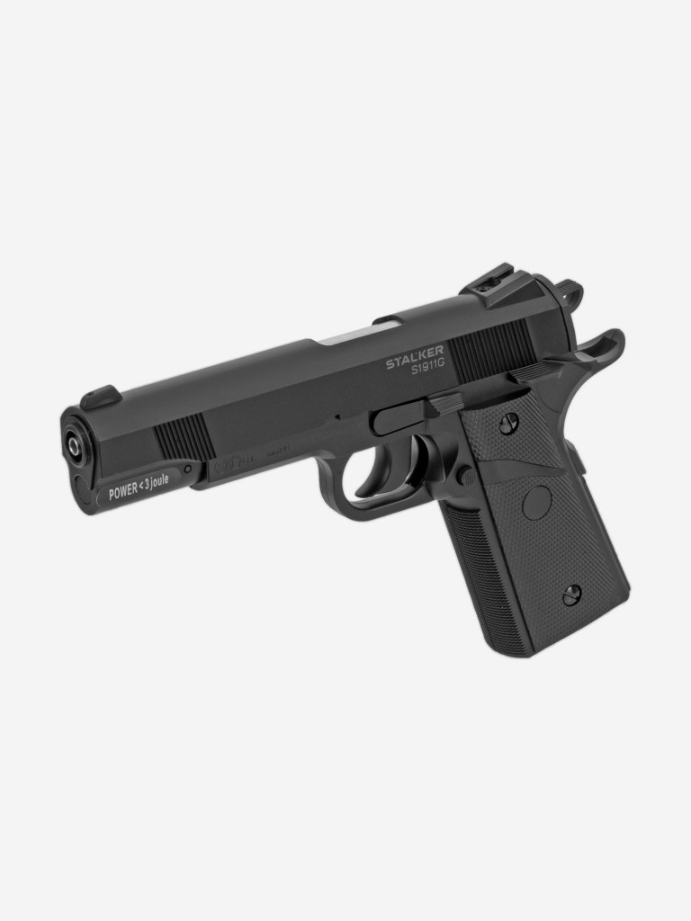 Пневматический Кольт 1911 Stalker пистолет газовый металлический 4.5мм