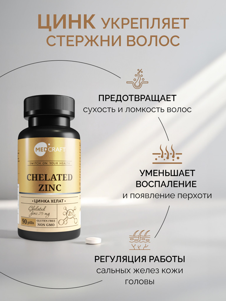Набор Витамины для волос от выпадения и роста для женщин, MedCraft