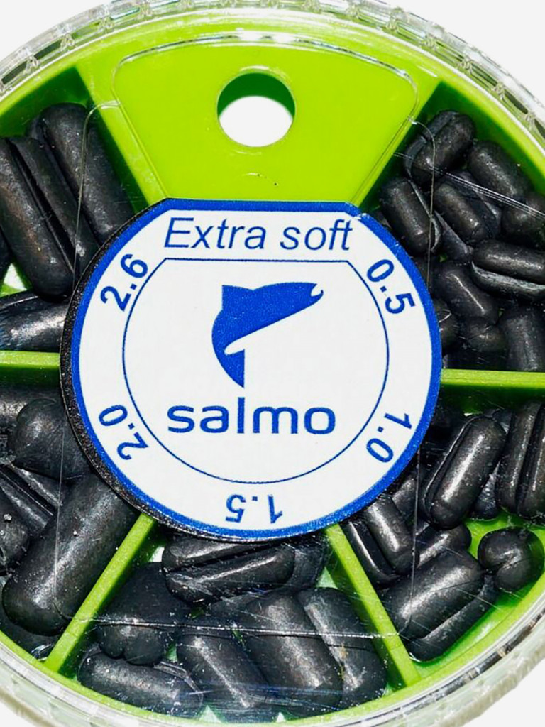 Рыболовные грузила зажимные мягкие Salmo EXTRA SOFT 0.5-2.6г набор 10шт