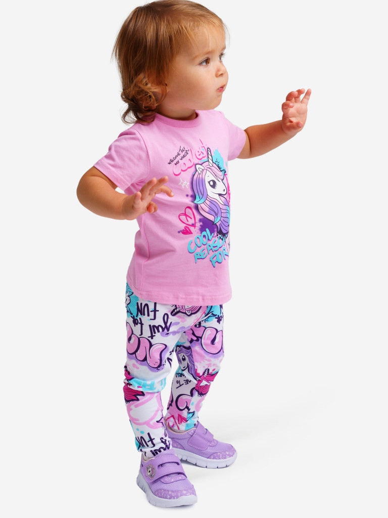 Комплект для девочки: футболка, леггинсы PlayToday