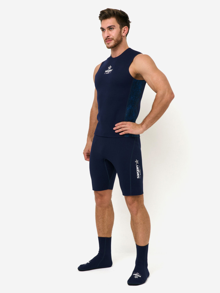 Неопреновые носки 2мм унисекс для водного спорта SARGAN Sport Темно-Синий