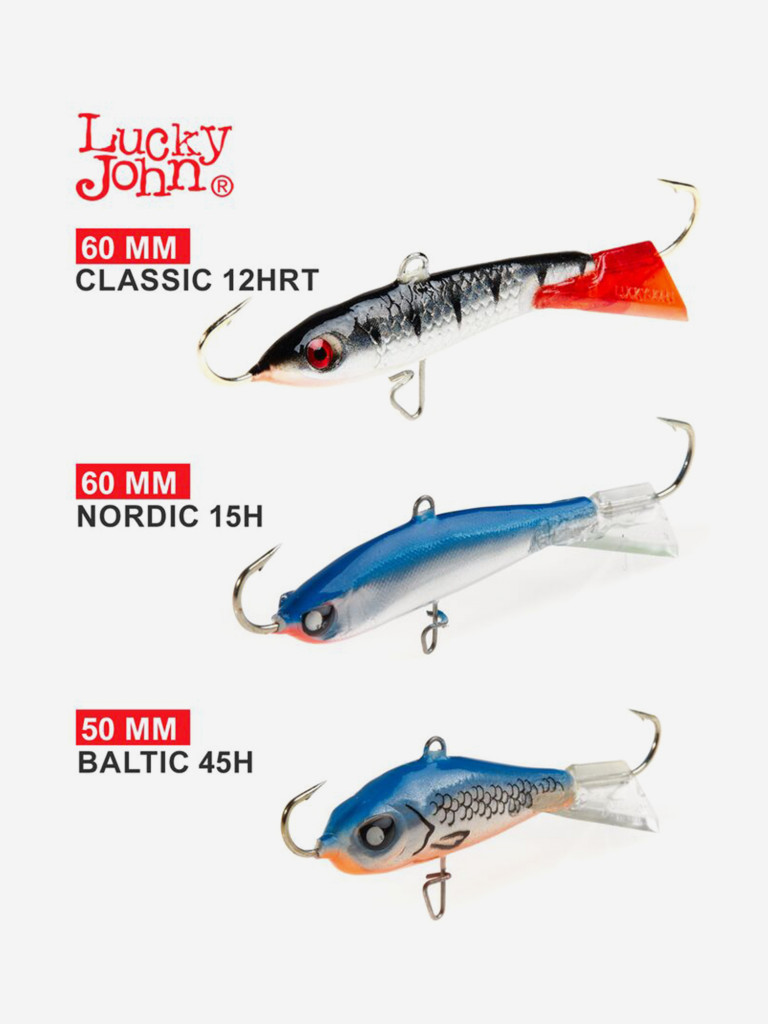 Балансиры Lucky John 3шт набор 8 MIX судак 1 3шт без тройника