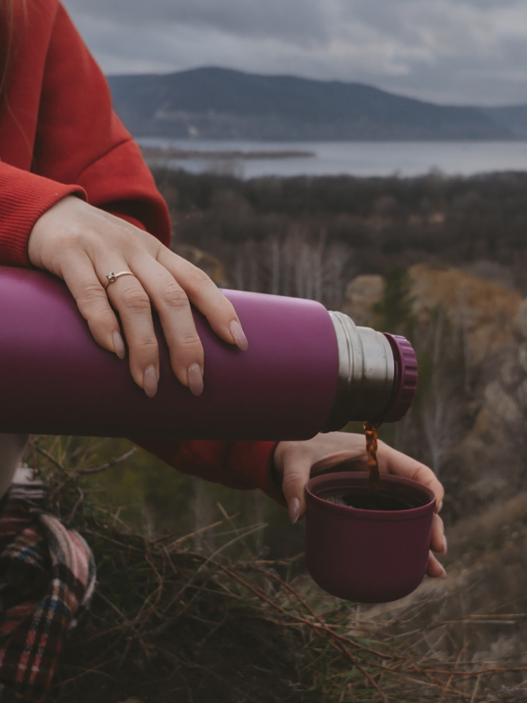 Термос вакуумный Арктика 1 л, вишня